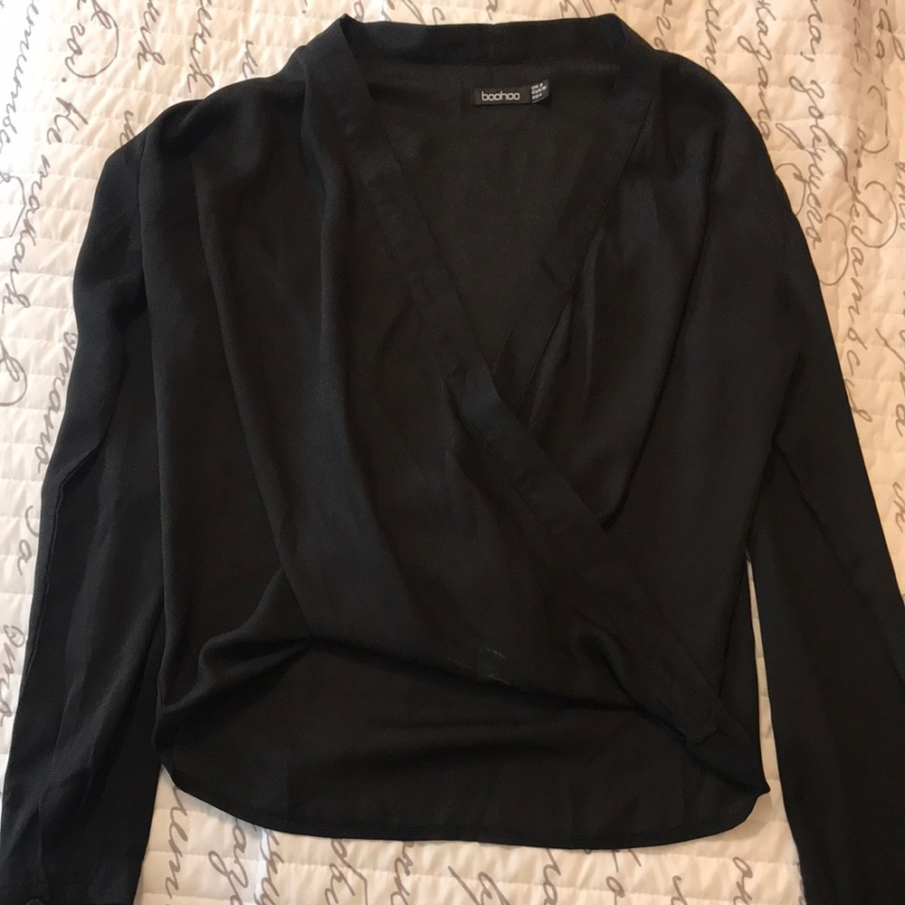 •2 FOR $10• 
Black Chiffon Blouse